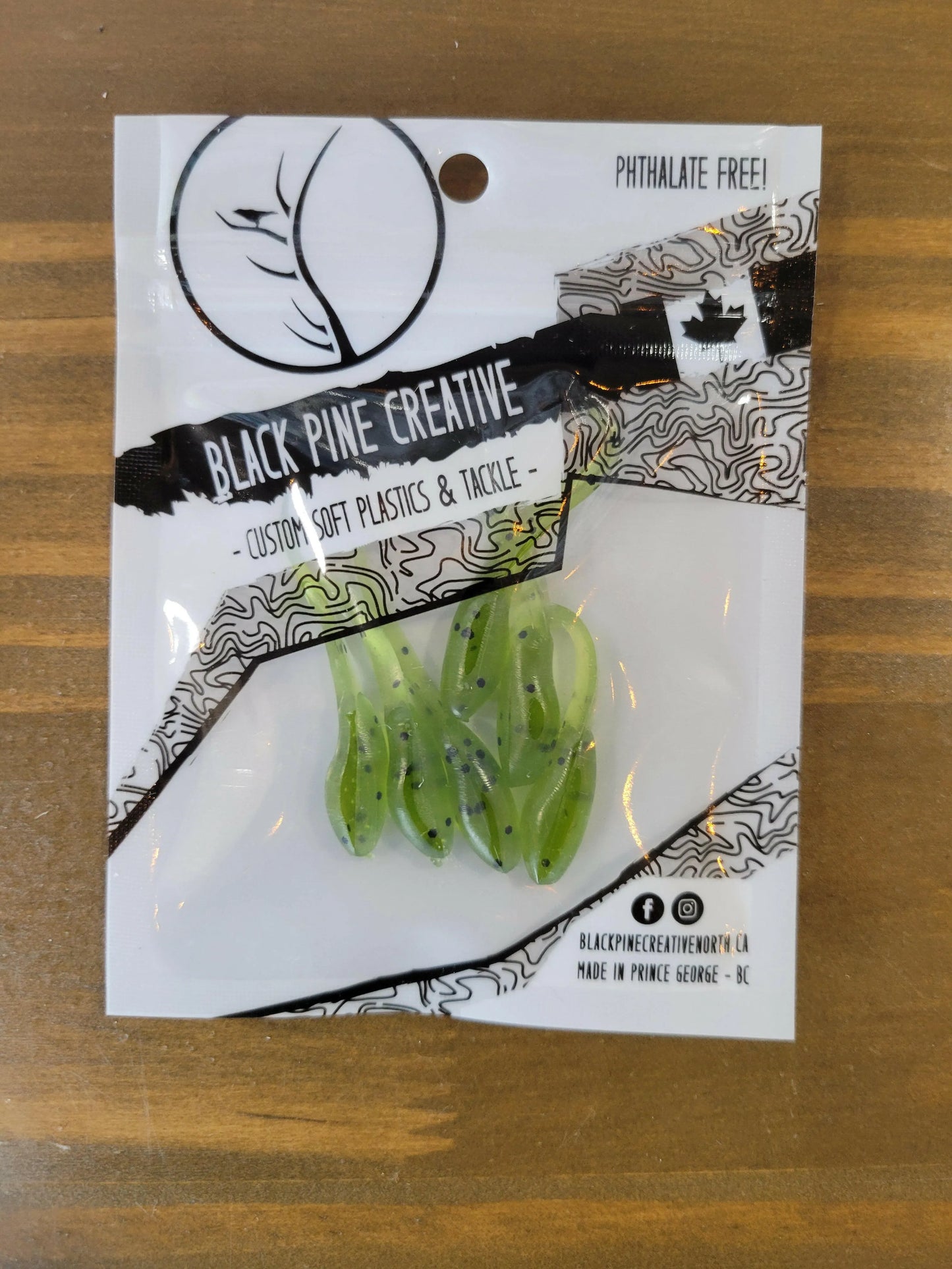 Black Pine Creative 1-1/2" Basic Minnow 6/pk - Green w/Flecks