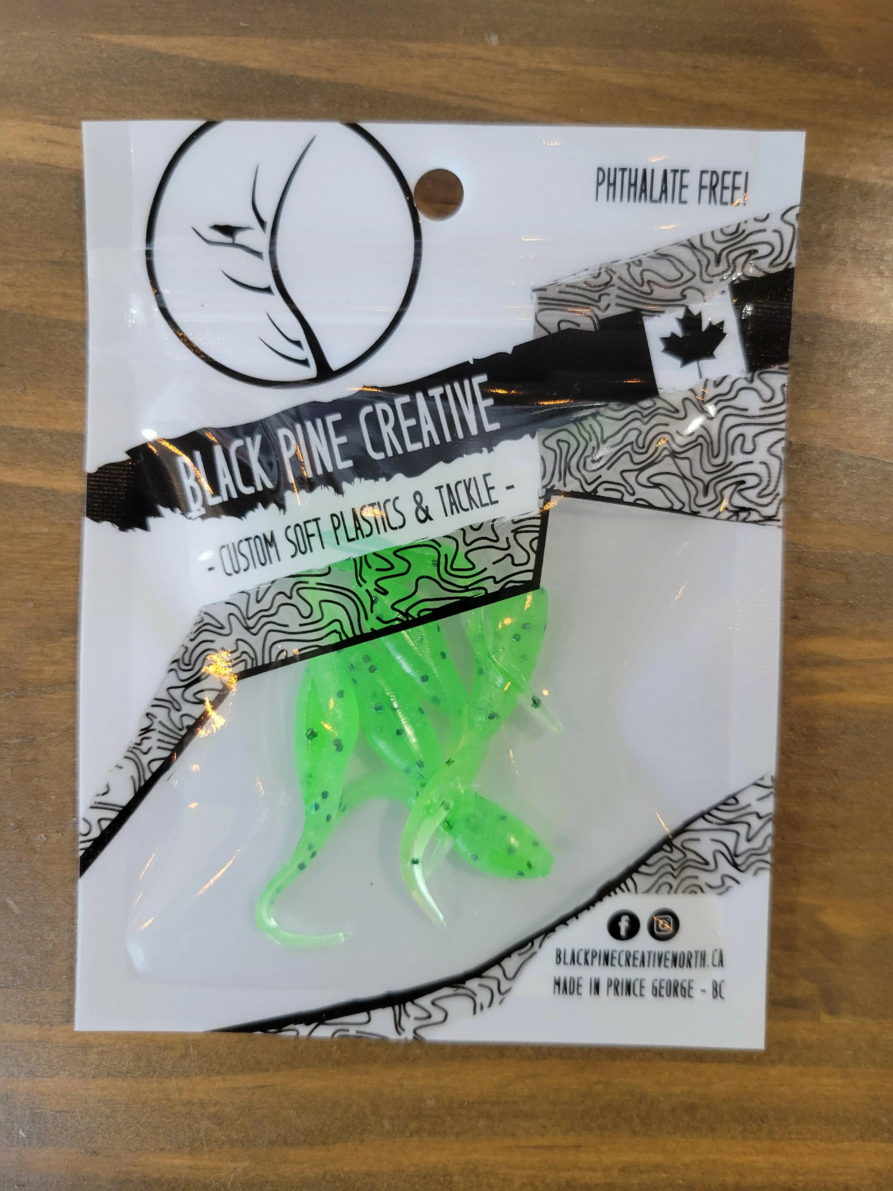 Black Pine Creative 1-1/2" Basic Minnow 6/pk - Green w/Flecks