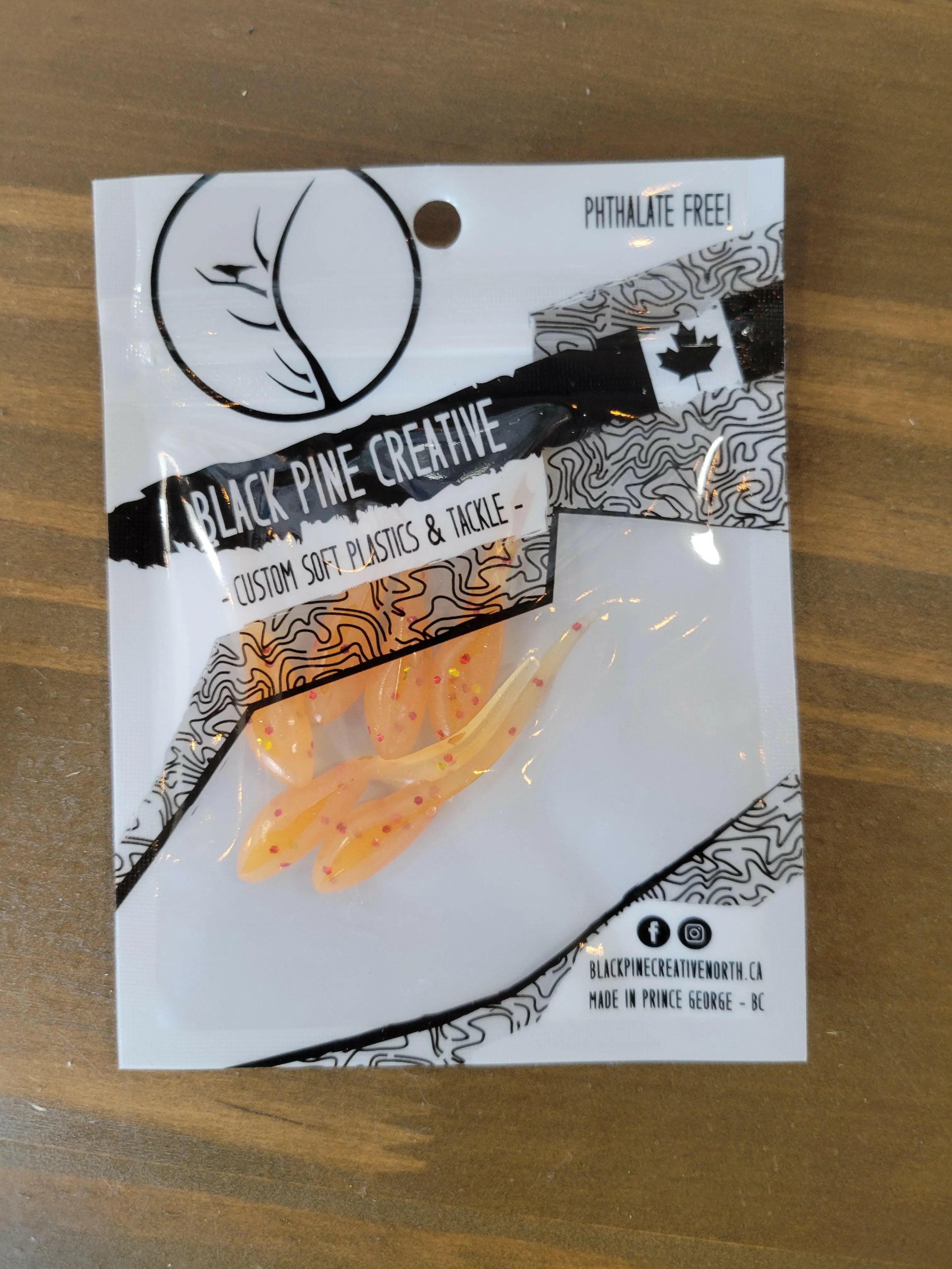 Black Pine Creative 1-1/2" Basic Minnow 6/pk - Orange w/Flecks