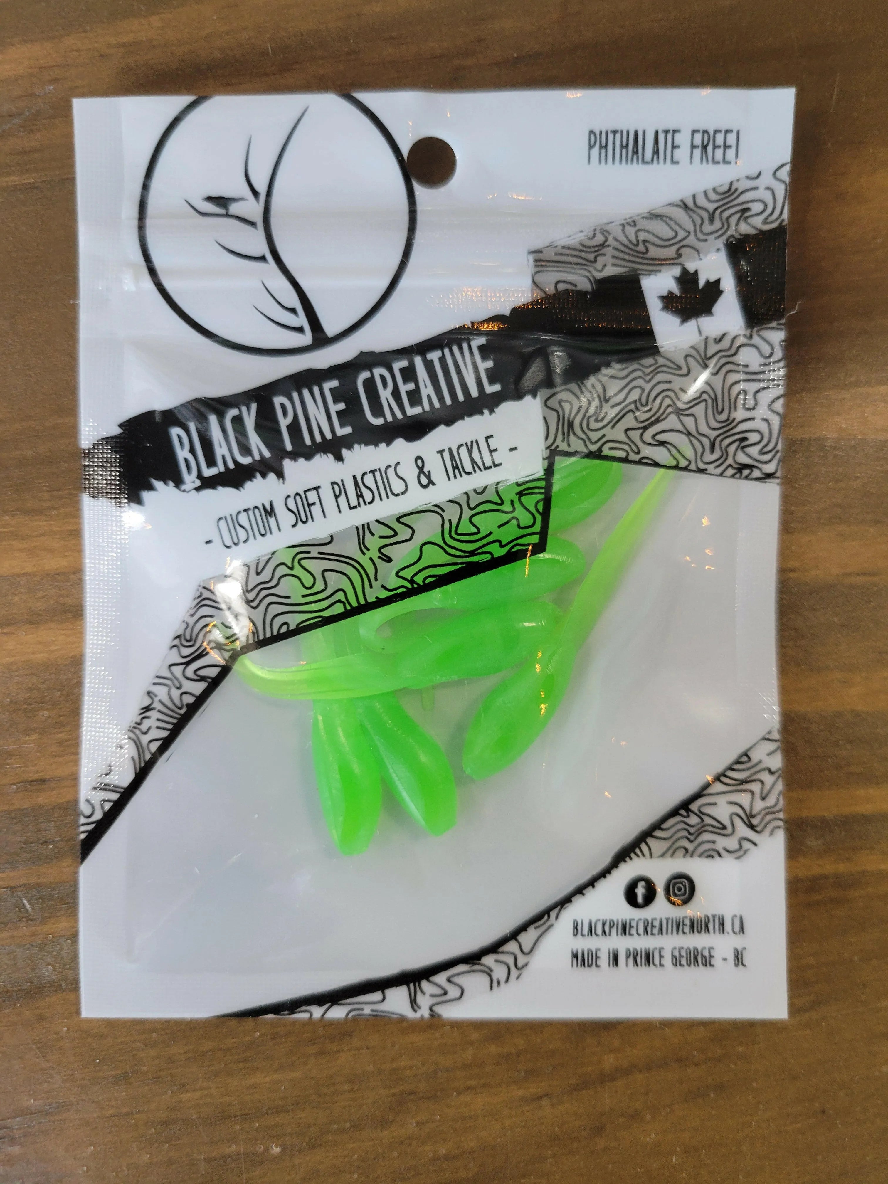 Black Pine Creative 1-1/2" Basic Minnow 6/pk - Lime Green