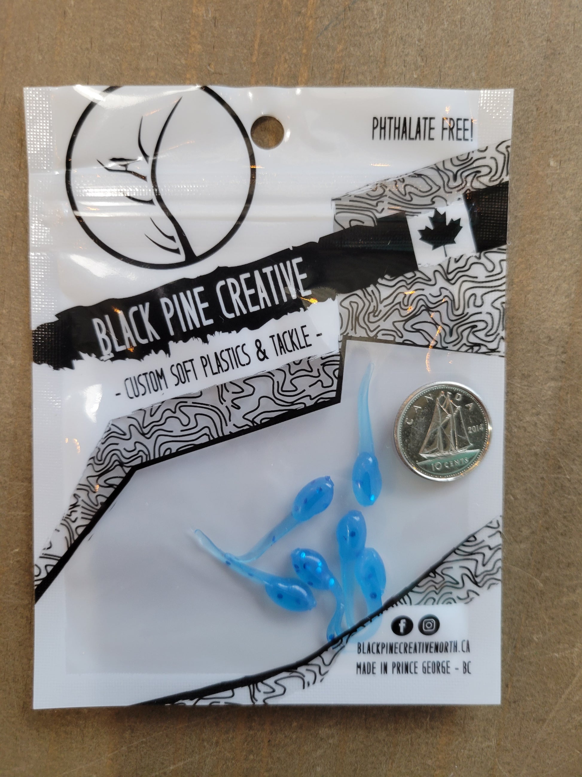 Black Pine Creative 1" MINI Minnow 6/pk - Blue