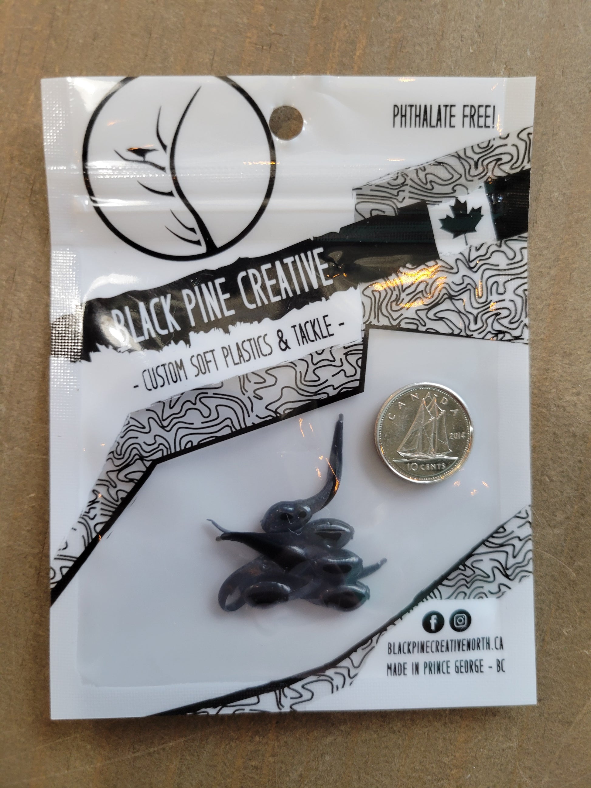 Black Pine Creative 1" MINI Minnow 6/pk - Black