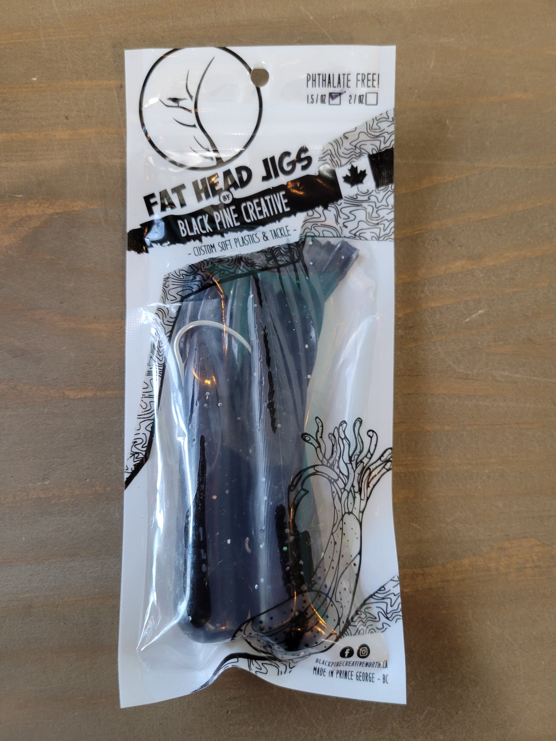 Black Pine Creative 5" Tube Jigs - Black w/Flecks