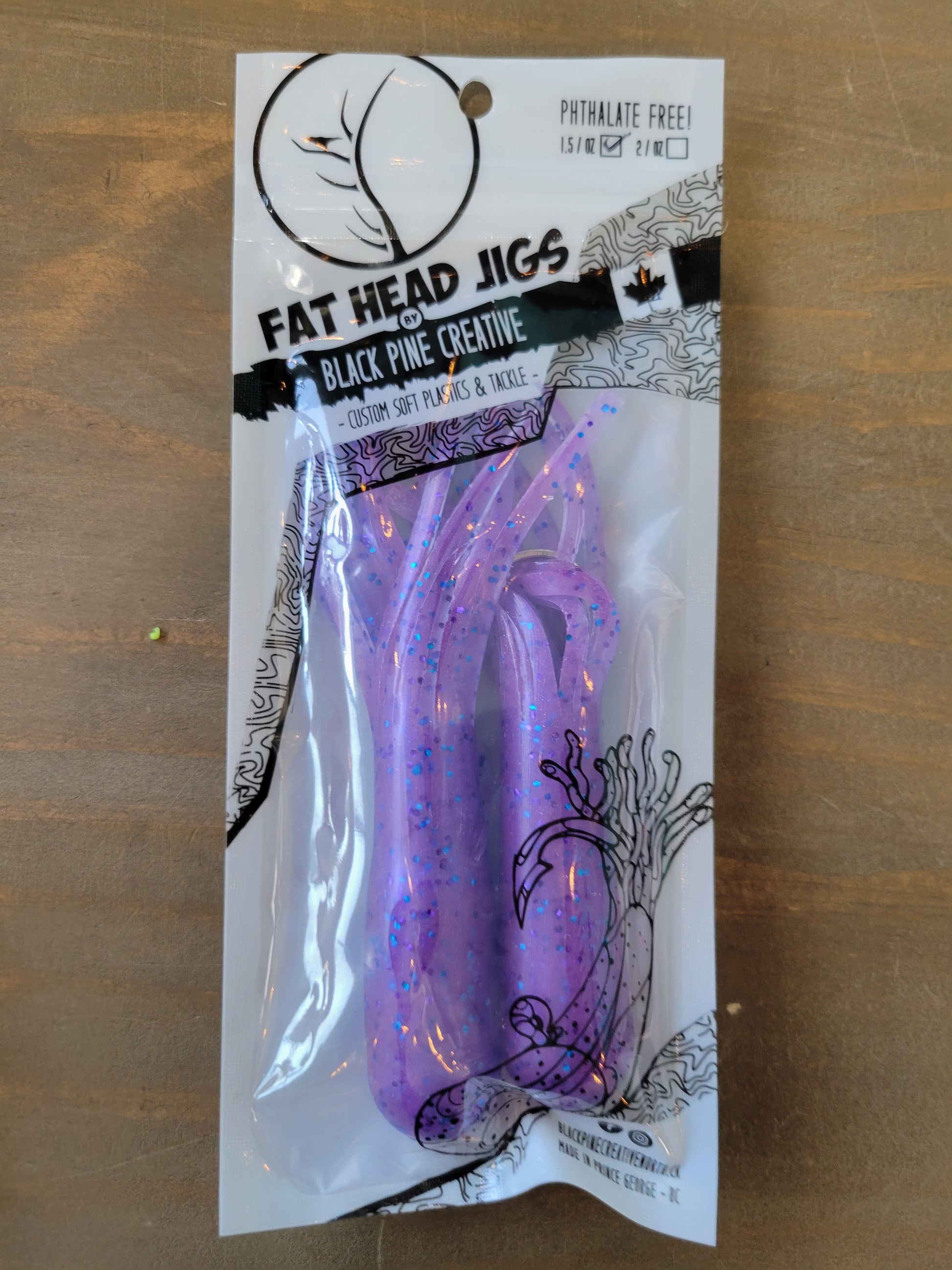 Black Pine Creative 5" Tube Jigs - Purple w/Flecks