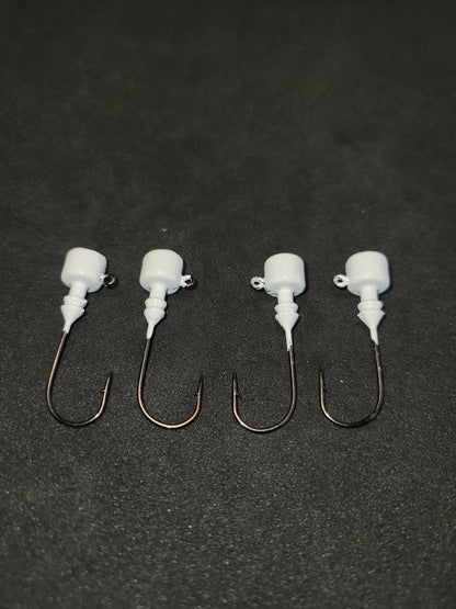 Big Sky 1/8oz Ned Head Jigs - White
