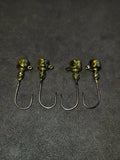 Big Sky 3/16oz Ned Head Jigs 4/pk - Black & Gold Splash