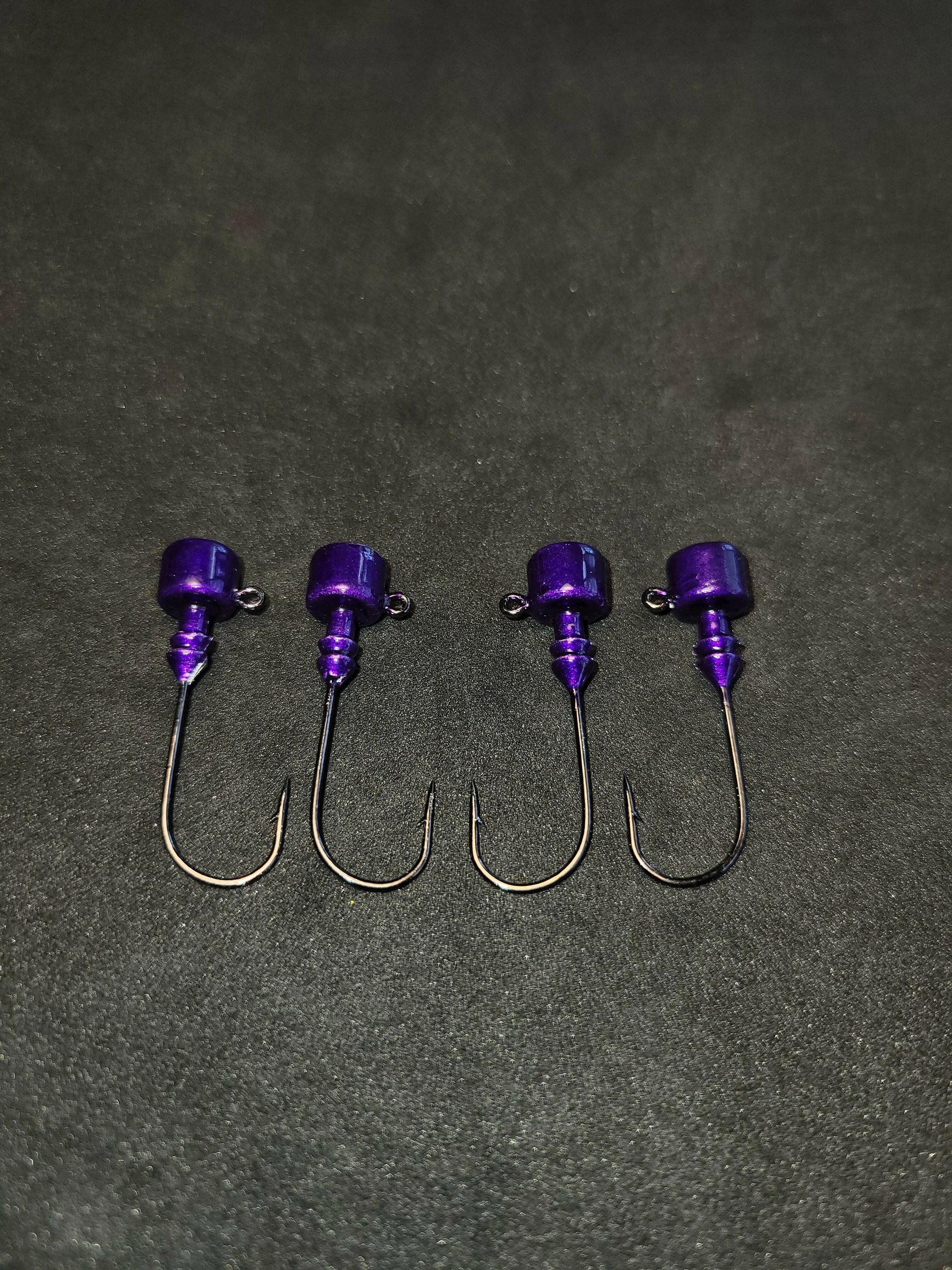 Big Sky 3/16oz Ned Head Jigs 4/pk - Transparent Purple