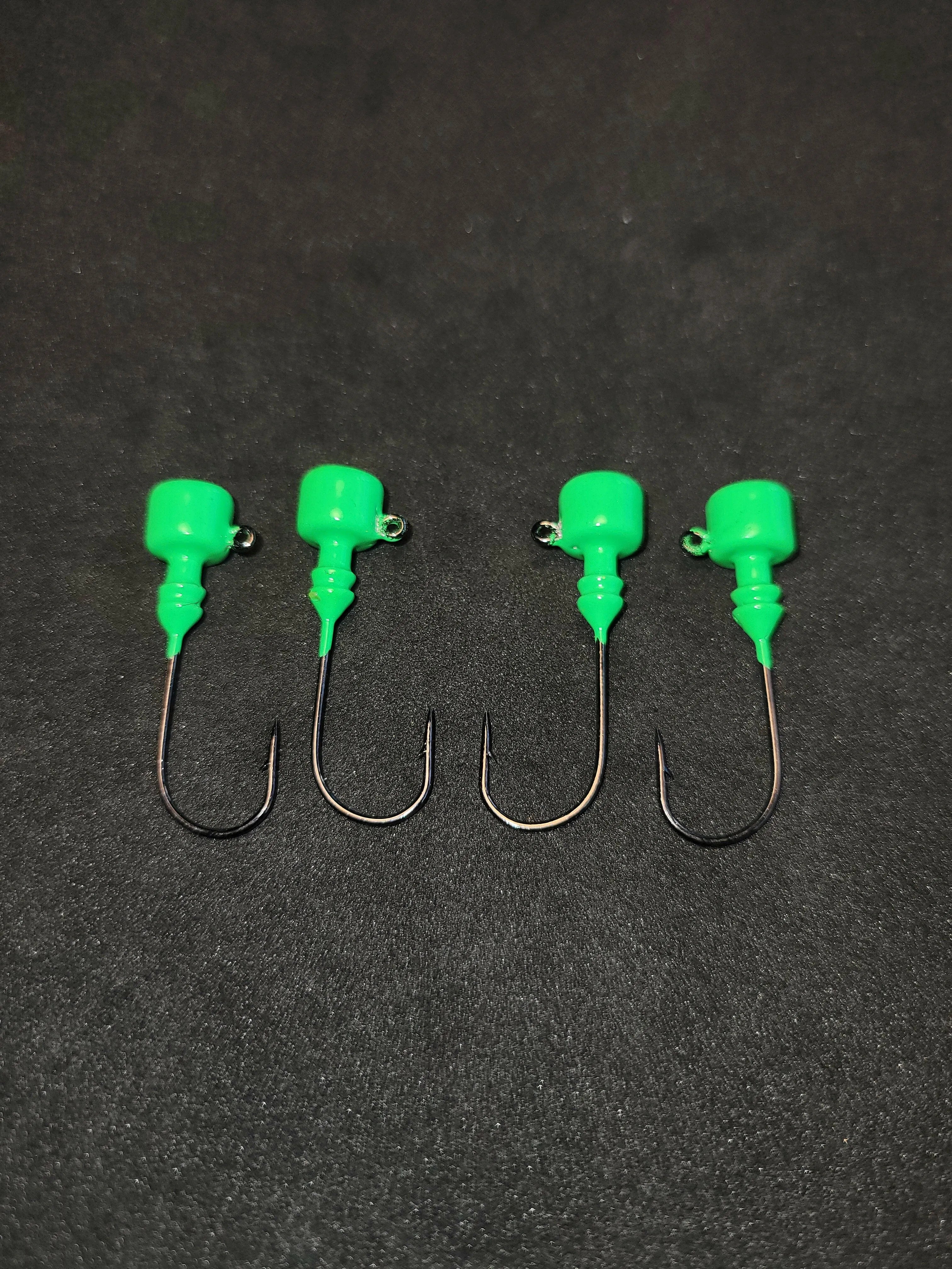 Big Sky 1/8oz Ned Head Jigs - Fluorescent Green
