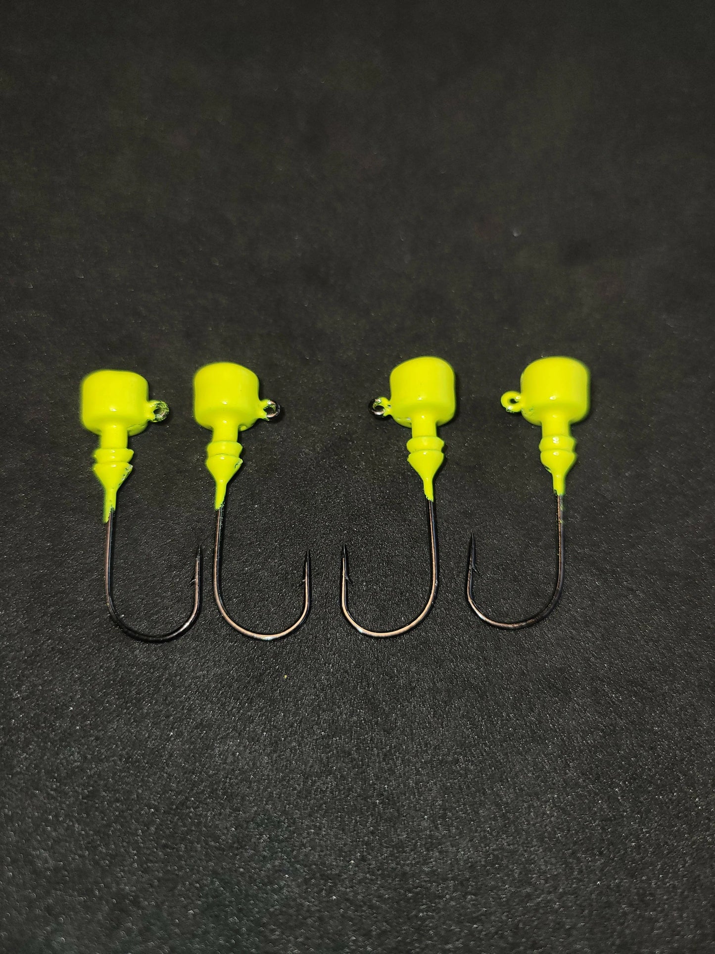 Big Sky 3/16oz Ned Head Jigs 4/pk - Fluorescent Yellow