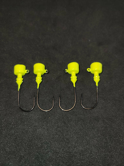 Big Sky 1/8oz Ned Head Jigs - Fluorescent Yellow