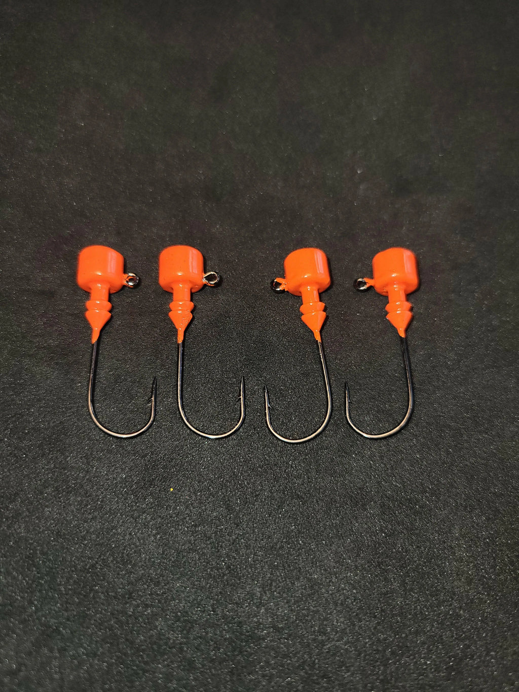 Big Sky 3/16oz Ned Head Jigs 4/pk - Fluorescent Orange