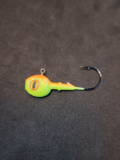 Big Sky 3/8oz Snake Eye Jigs - Orange Top/Lemon Bottom