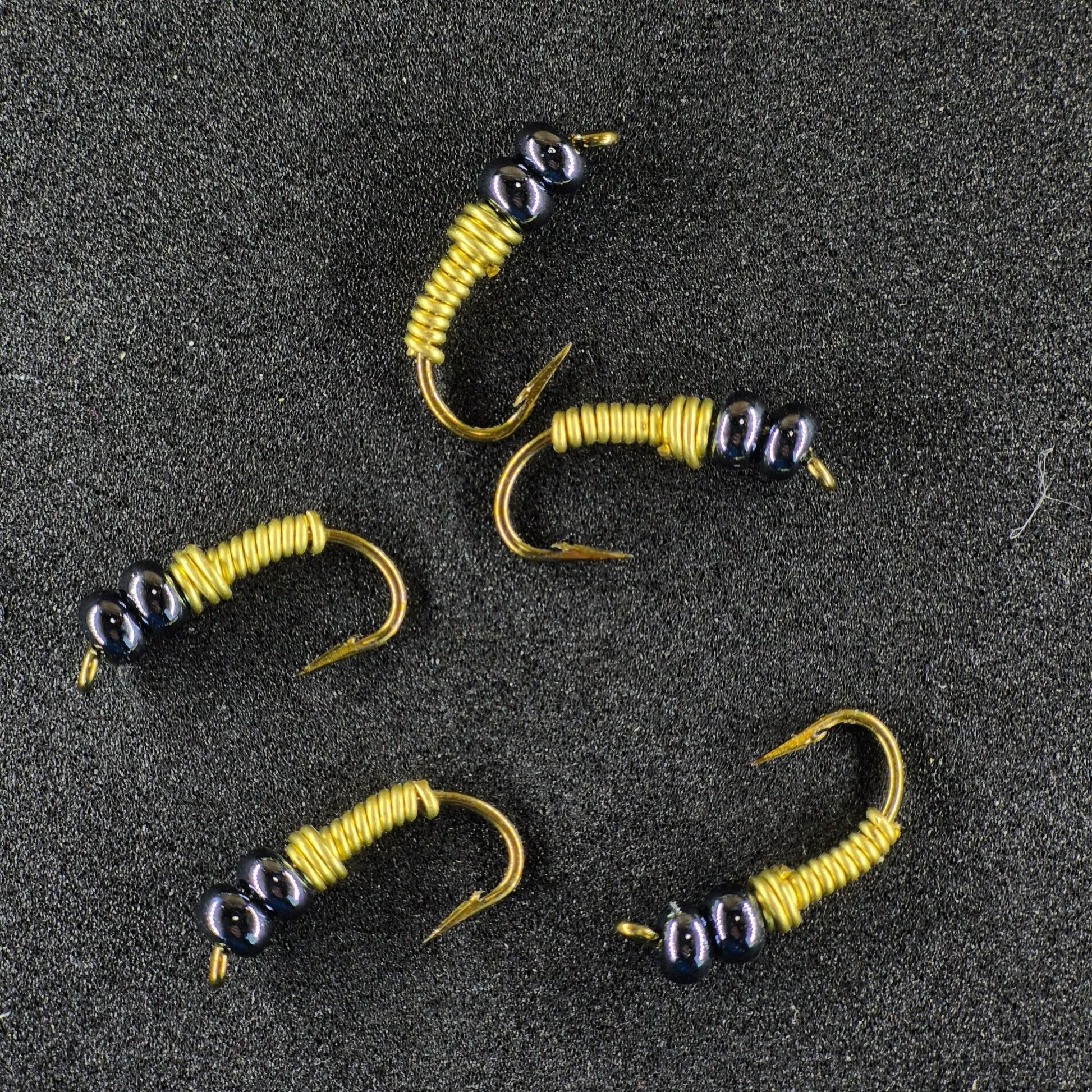 #8 Brass with High Gloss Black Bead