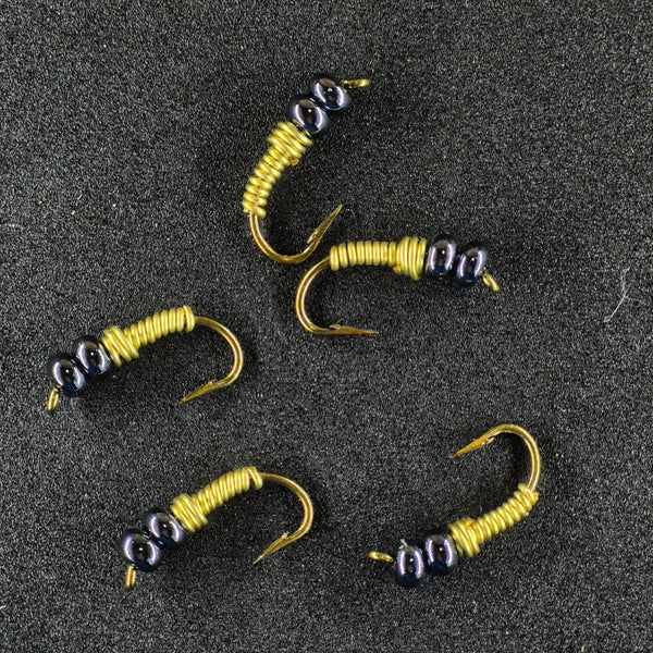 #8 Brass with High Gloss Black Bead