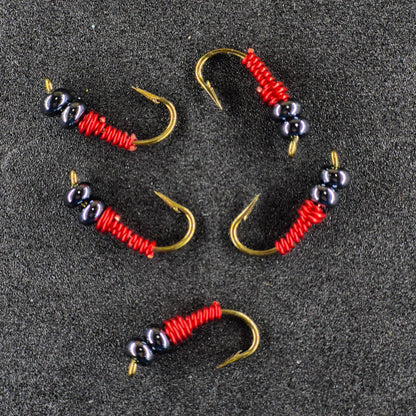 #8 Red with High Gloss Black Bead