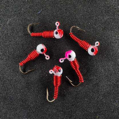#8 Red with White/Red Jig Head