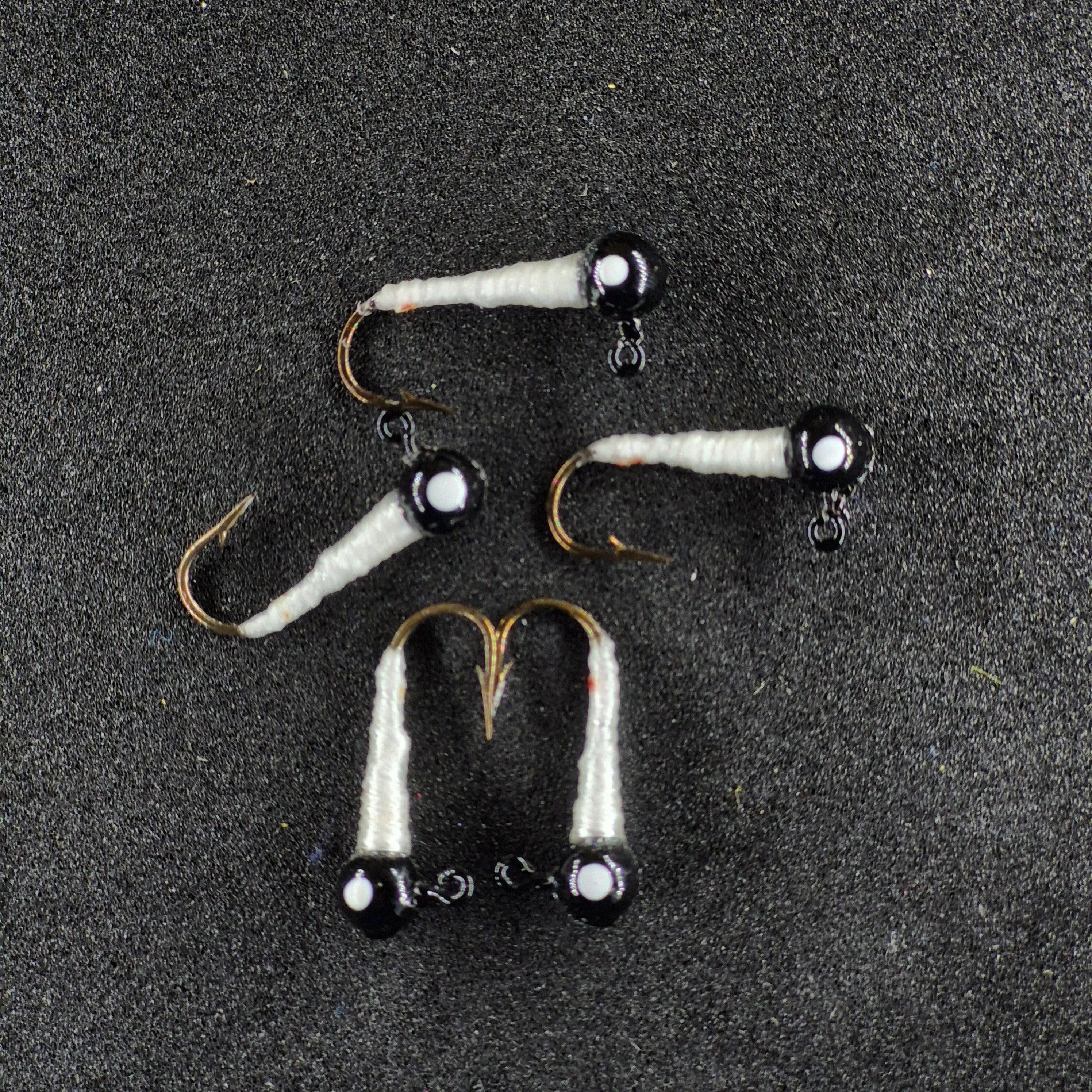 #8 White with Black Jig Head