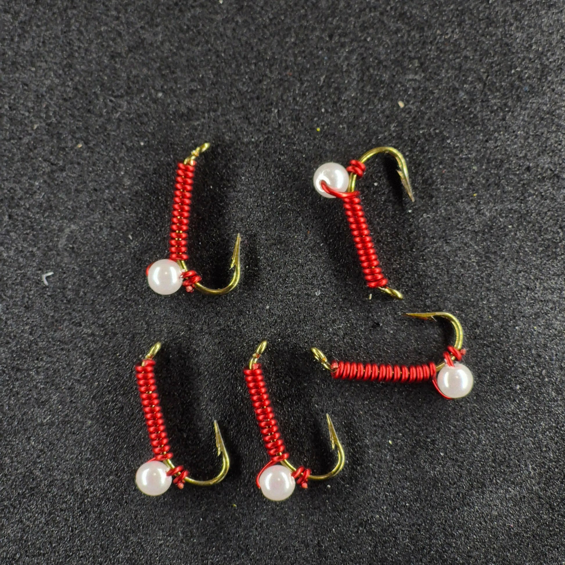 #8 Red with White Pearl Bottom