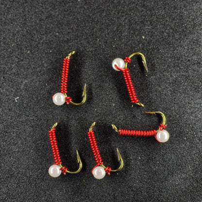 #8 Red with White Pearl Bottom