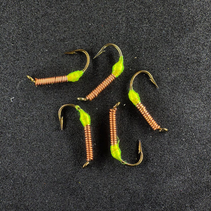 #6 Copper with Chartreuse Bottom