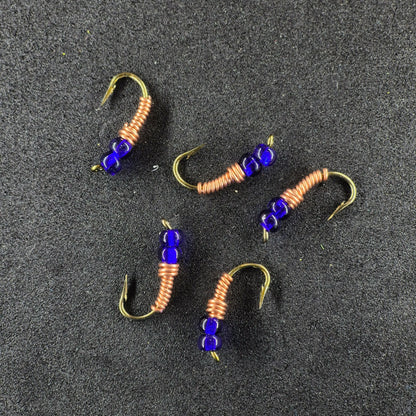 #8 Copper with Blue Beads Head
