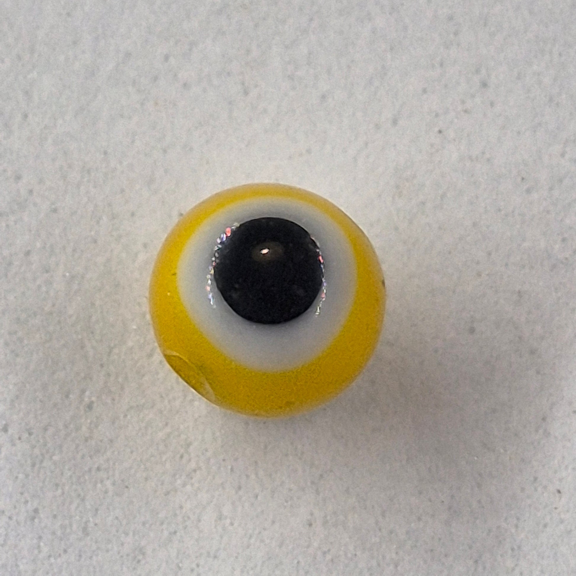 Evil Eye Glass Fishing Beads Yellow #2