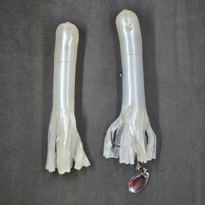 Hitch & Fish 5" &  6" Glow Laker Tube Jigs Pearl White