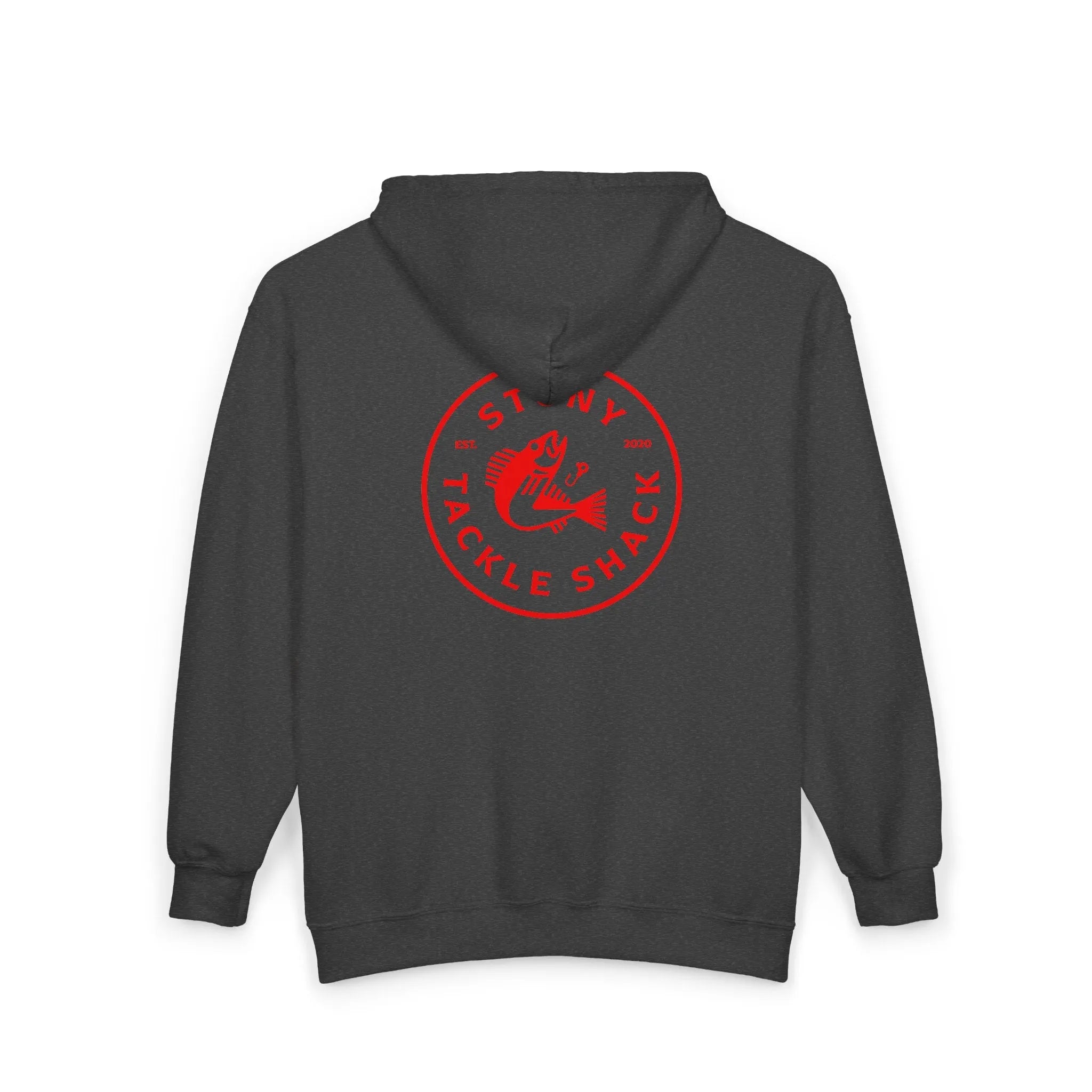 Stony Tackle Shack Full Zip Hoodie, Unisex Zip Up Sweatshirt, Outdoor Gear, Perfect Gift for Anglers, Fall/Winter Apparel