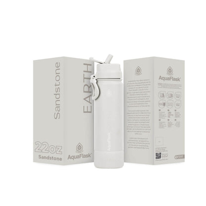 AquaFlask Earth Collection 22oz Stainless Steel Water Bottle – Insulated, Hot 12hrs Cold 24hrs