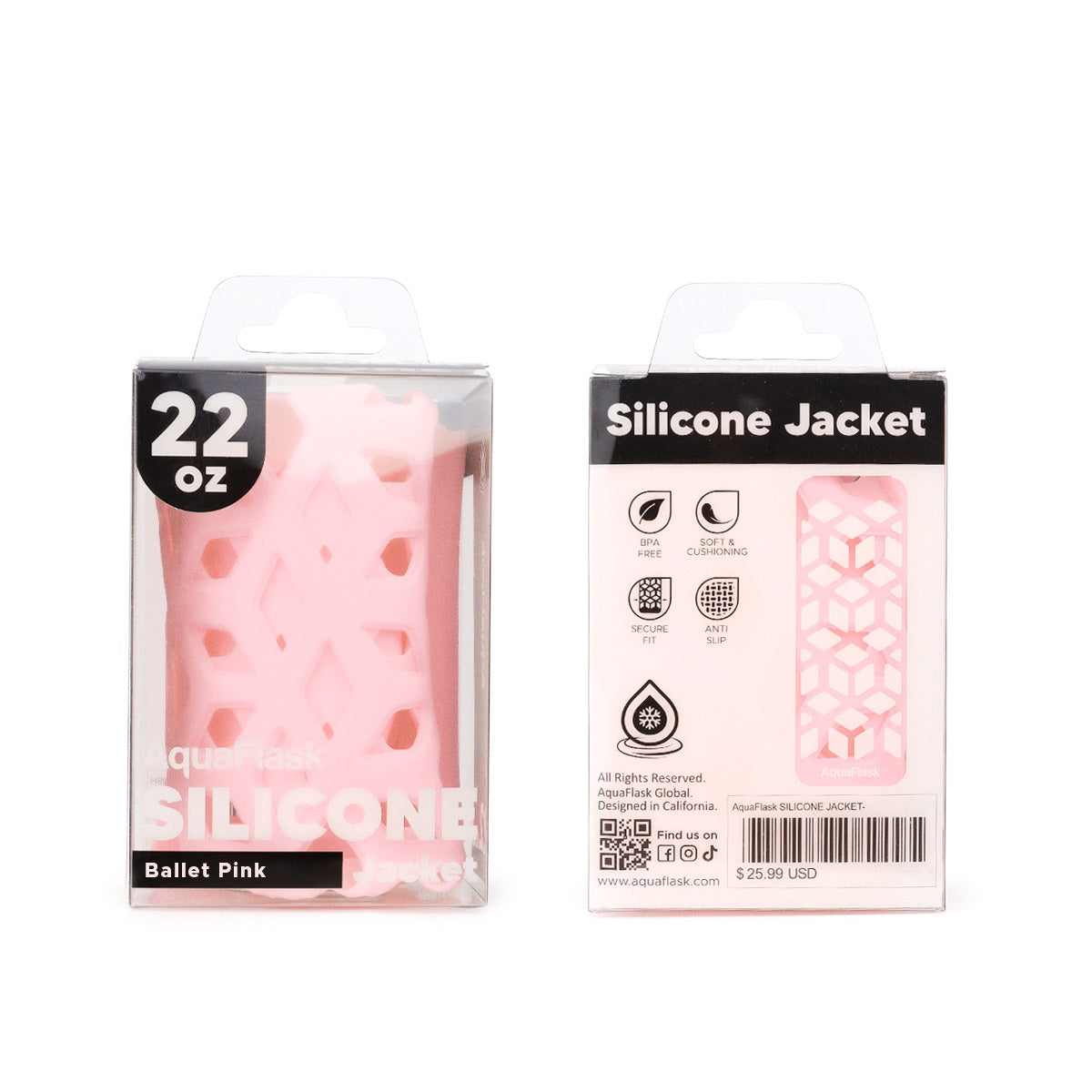 AquaFlask 22oz Silicone Sleeve – Durable, Non-Slip & Shock-Absorbing Bottle Cover