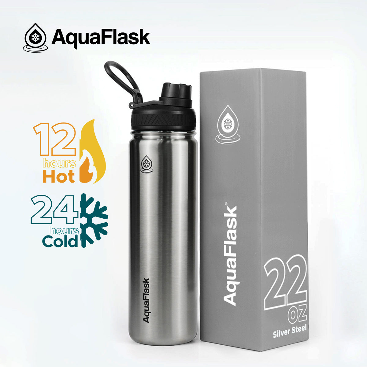 AquaFlask Original Vacuum Insulated Water Bottles 650ml (22oz)