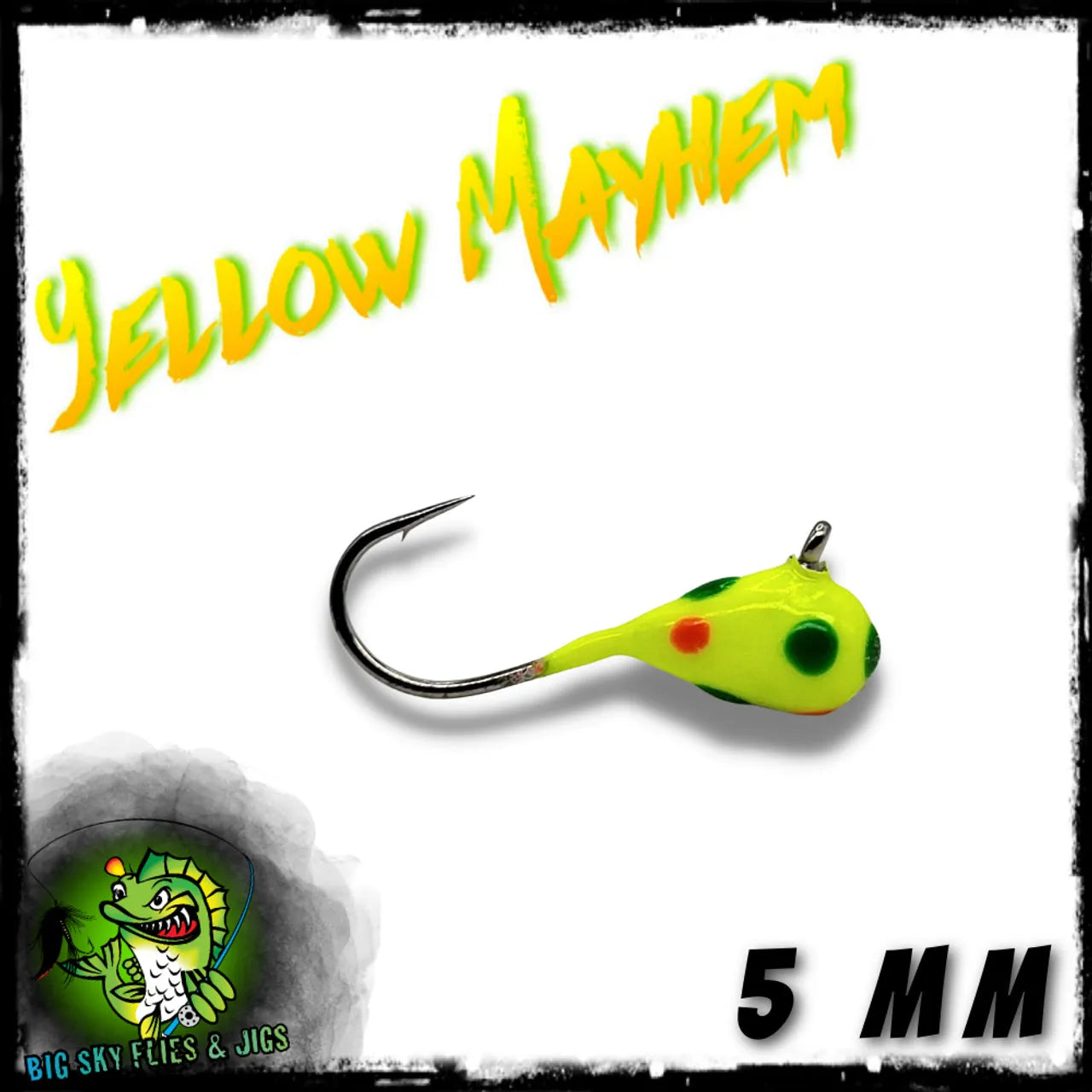 Big Sky 5mm (1/16oz) Tungsten Jigs 2pk Yellow Wonderbread