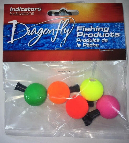 Dragonfly 5/8" Ball Strike Indicator 5pk - Assorted