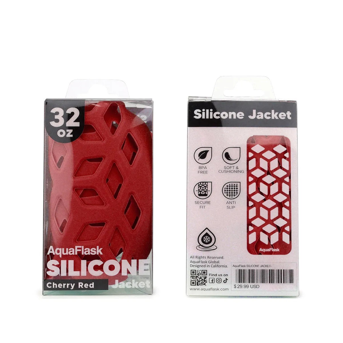 AquaFlask 32oz Silicone Sleeve – Durable, Non-Slip & Shock-Absorbing Bottle Cover