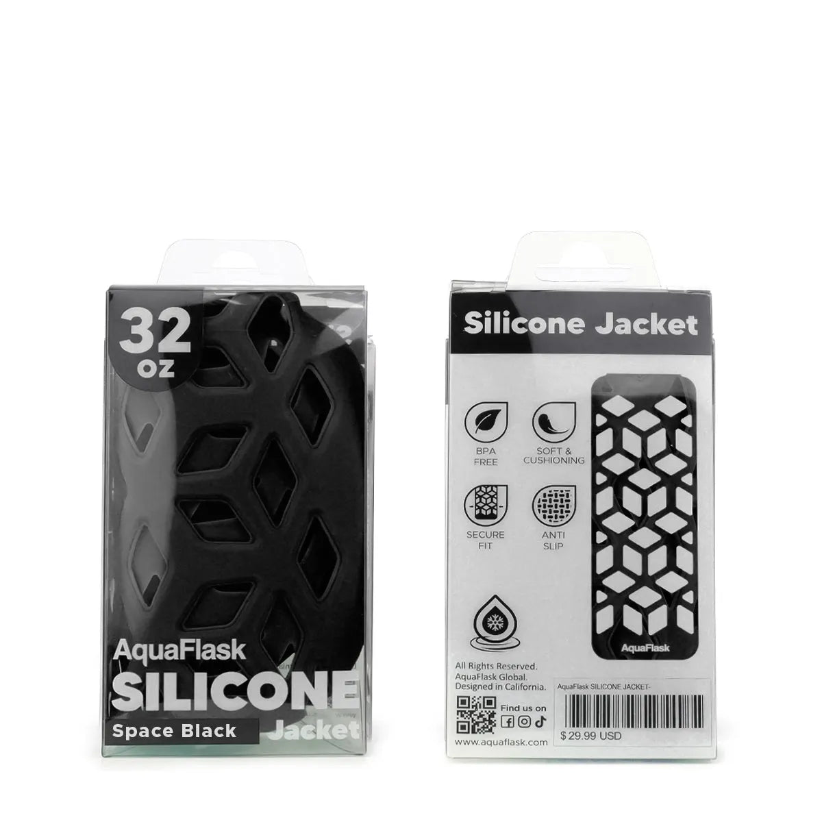 AquaFlask 32oz Silicone Sleeve – Durable, Non-Slip & Shock-Absorbing Bottle Cover