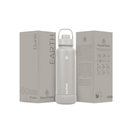 AquaFlask Earth Collection 40oz Insulated Stainless Steel Water Bottle – Hot & Cold, Leak-Proof, Reusable
