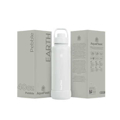 AquaFlask Earth Collection 40oz Insulated Stainless Steel Water Bottle – Hot & Cold, Leak-Proof, Reusable