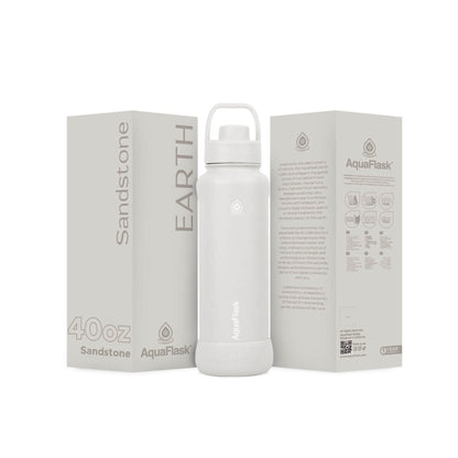 AquaFlask Earth Collection 40oz Insulated Stainless Steel Water Bottle – Hot & Cold, Leak-Proof, Reusable