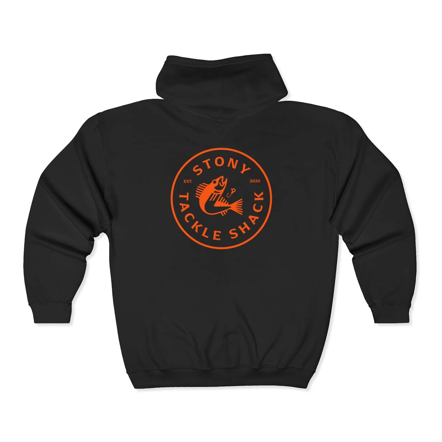 Stony Tackle Shack Full Zip Hoodie, Unisex Zip Up Sweatshirt, Outdoor Gear, Perfect Gift for Anglers, Fall/Winter Apparel