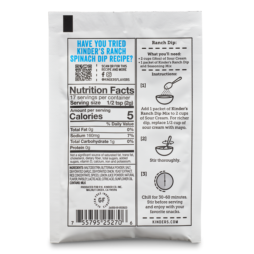 Kinder's Ranch Dip Mix