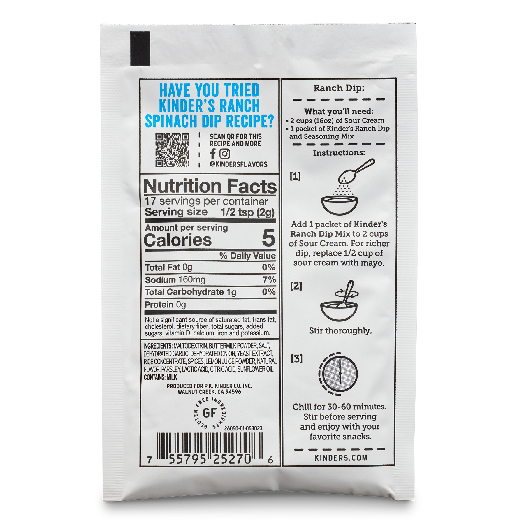 Kinder's Ranch Dip Mix