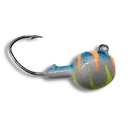 Big Sky Deluxe Walleye Jigs 1/4oz 4pk Blue Tiger