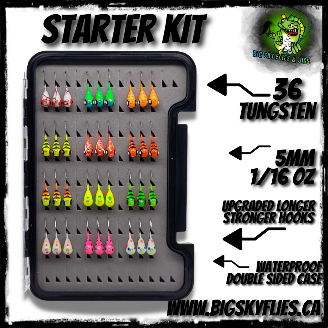 Big Sky 5mm Tungsten Jig Starter Case 37pcs #3