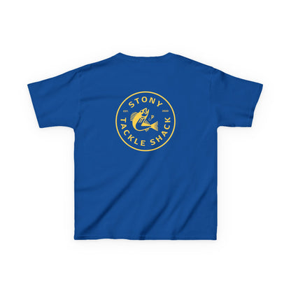 Stony Tackle Shack Kids Logo Tee, Outdoor Adventure Shirt, Summer Activity Top, Birthday Gift for Boys, Fishing Theme Apparel