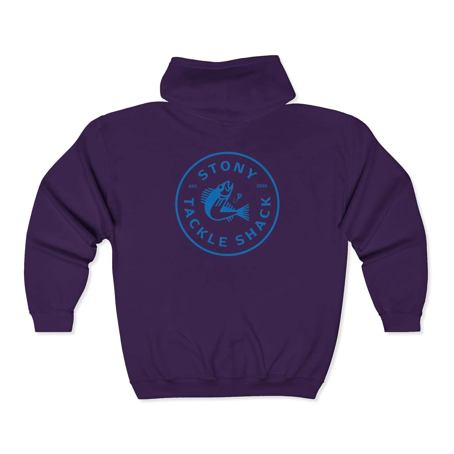 Stony Tackle Shack Full Zip Hoodie, Unisex Zip Up Sweatshirt, Outdoor Gear, Perfect Gift for Anglers, Fall/Winter Apparel