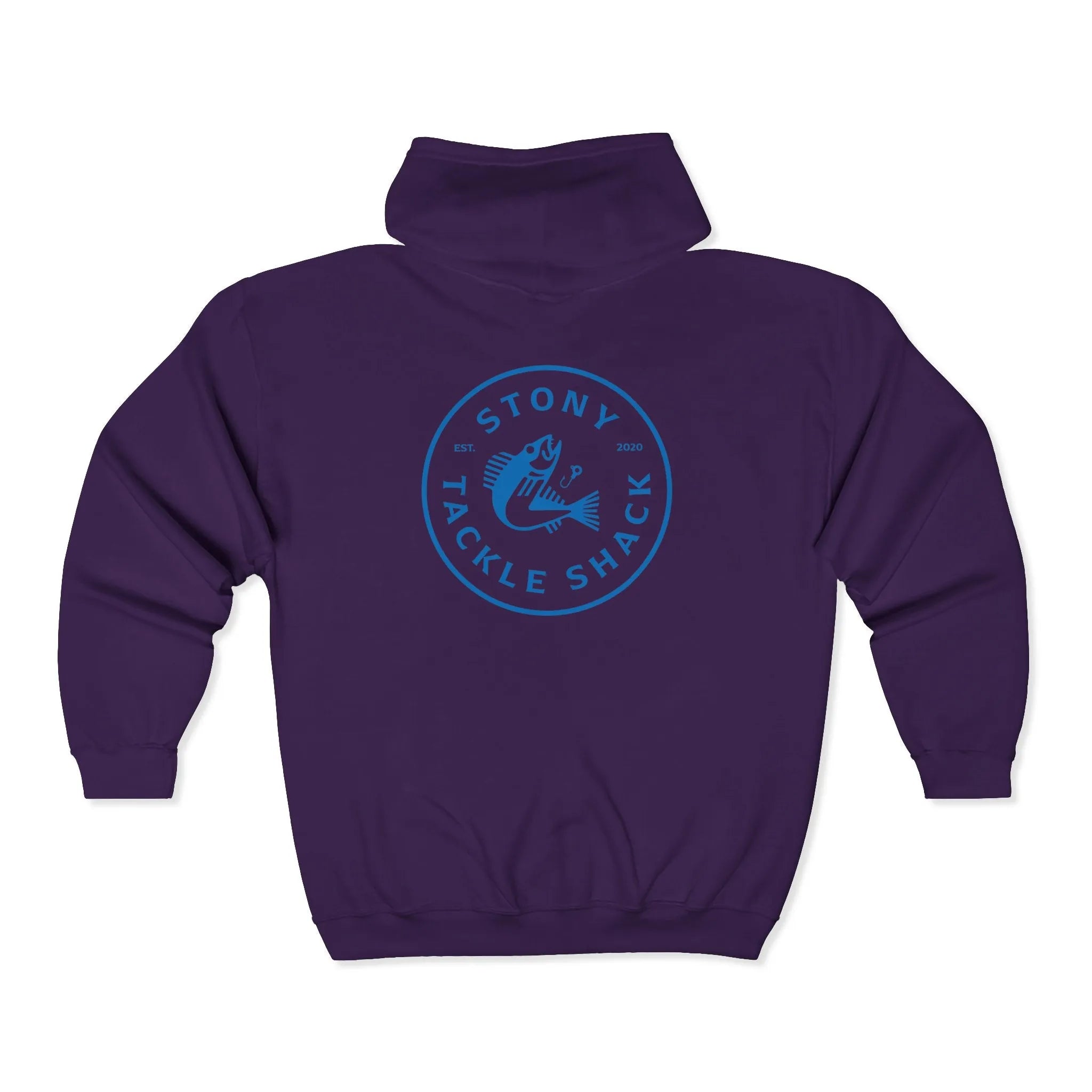 Stony Tackle Shack Full Zip Hoodie, Unisex Zip Up Sweatshirt, Outdoor Gear, Perfect Gift for Anglers, Fall/Winter Apparel