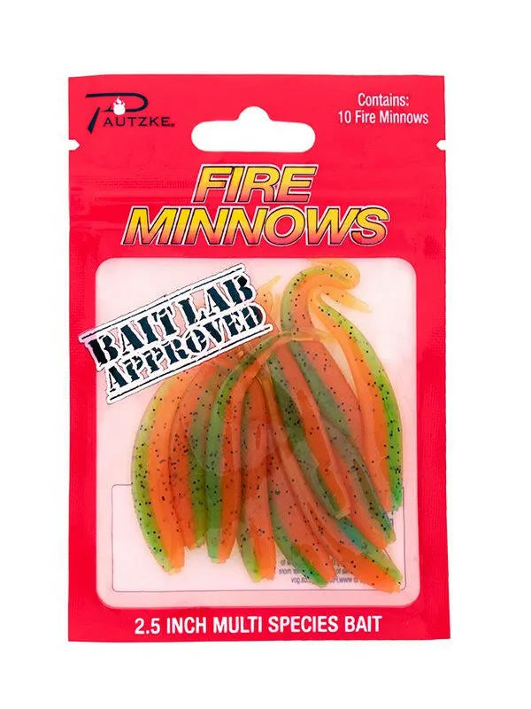 Pautzke's Fire Minnows 2-1/2" Orange/Green