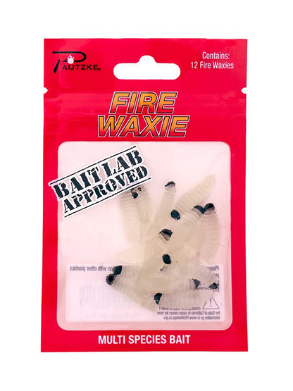 Pautzke Fire Waxie Red Package with Glow Waxies inside