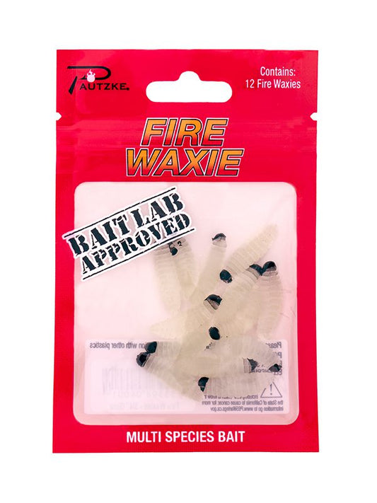 Pautzke Fire Waxie Red Package with Glow Waxies inside