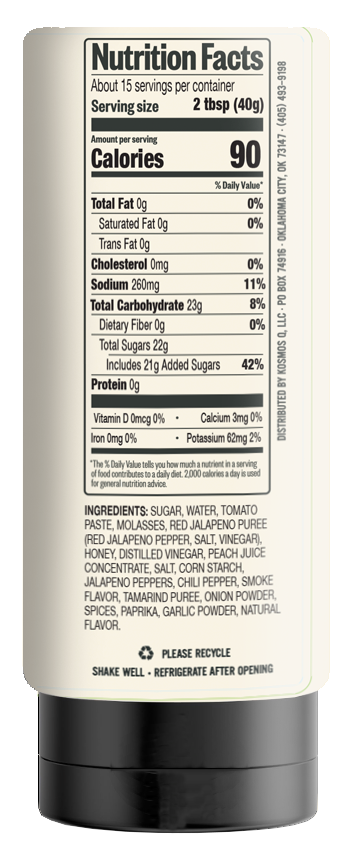 Kosmos Q Honey Jalapeno BBQ Sauce 21oz
